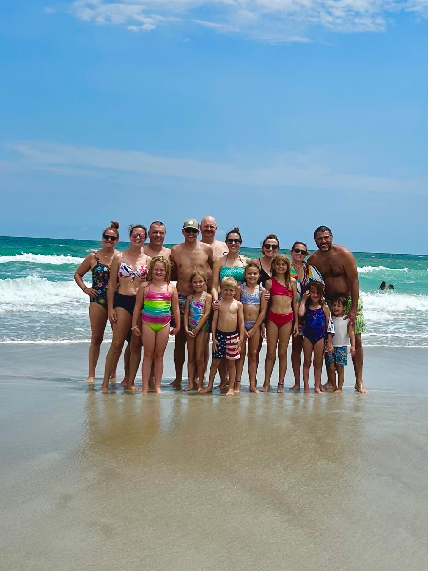 Multi-generational family group photo on Topsail beach